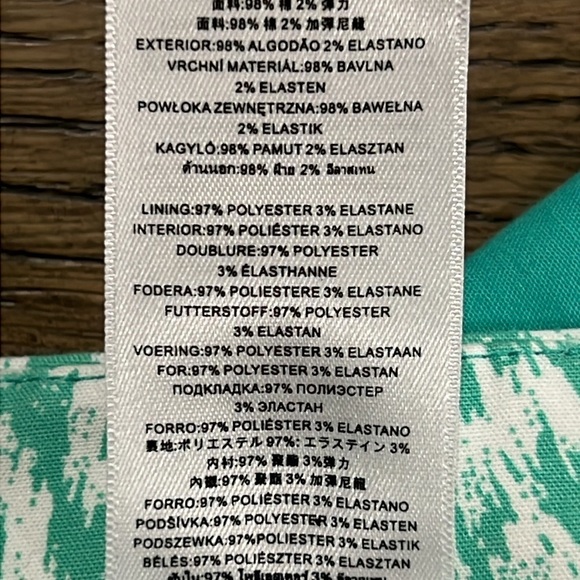 Michael Kors Mini Skirt 4 Vtg Colorblock Animal Print Green Pencil Office 90's - Picture 6 of 7